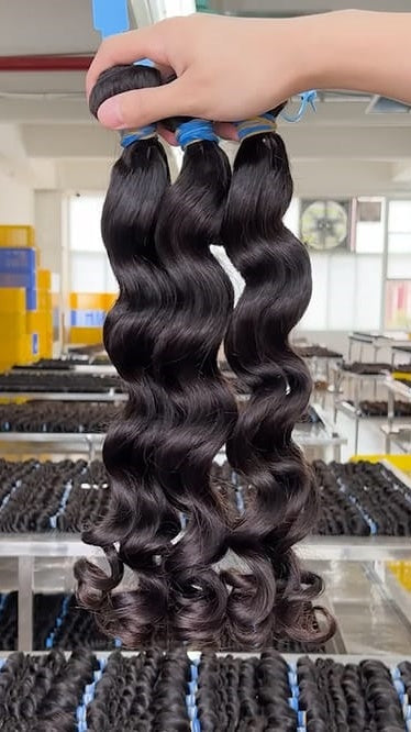 12A XR blue band Virgin Hair Bundle Deals--Loose Wave,favorable price
