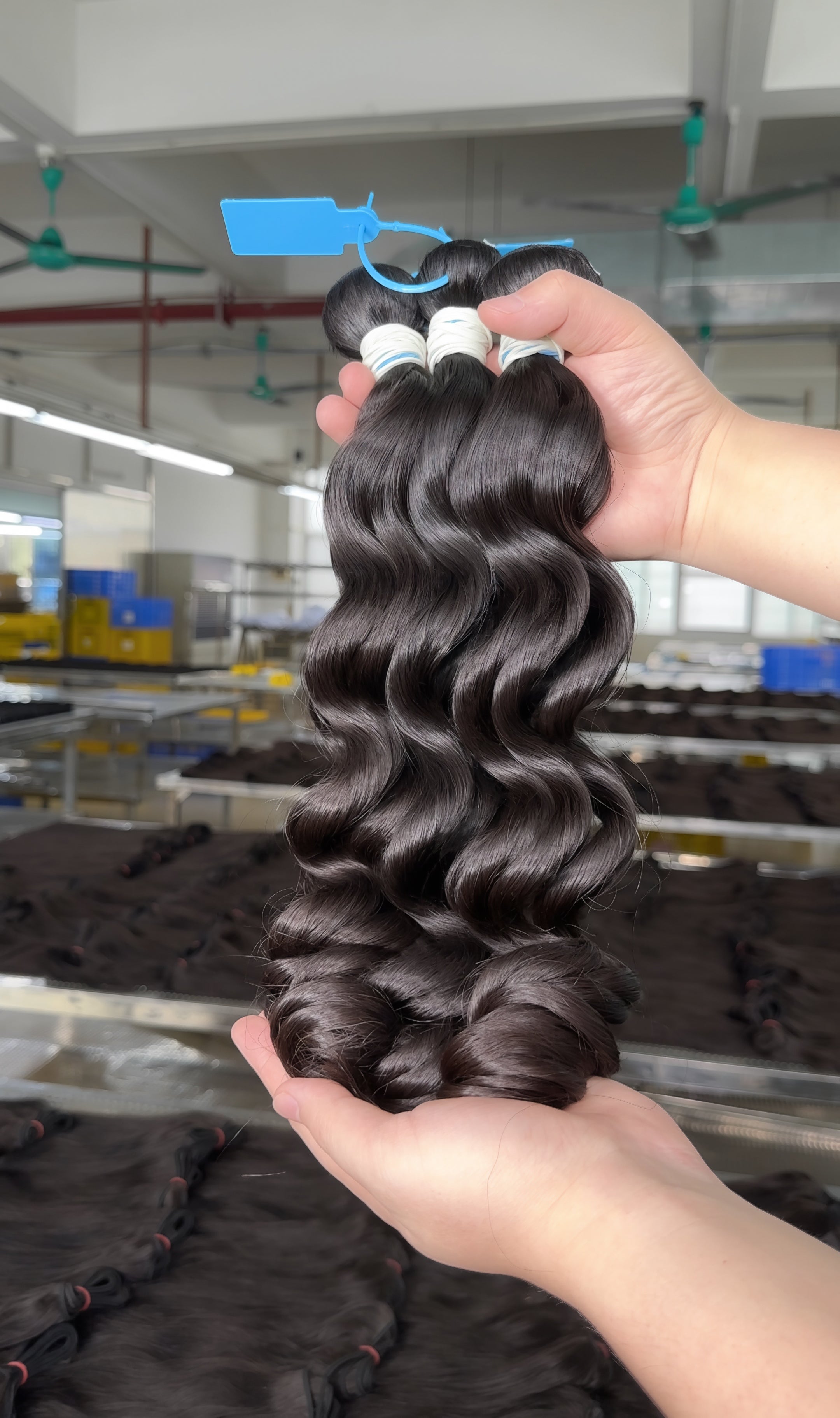 13A Raw Hair Bundle Deals--Loose Wave,White Rubber Band Hair