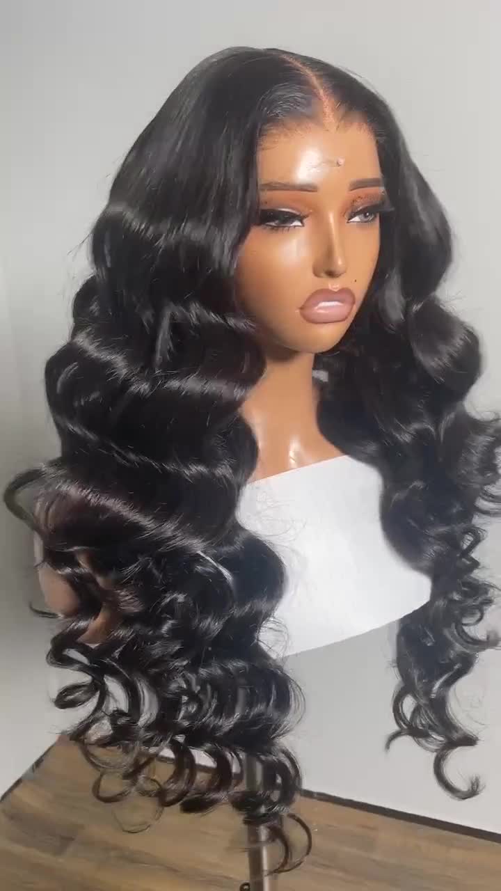 5*5 HD Lace Closure Raw Hair Wig Customzied wig Loose Wave 26"