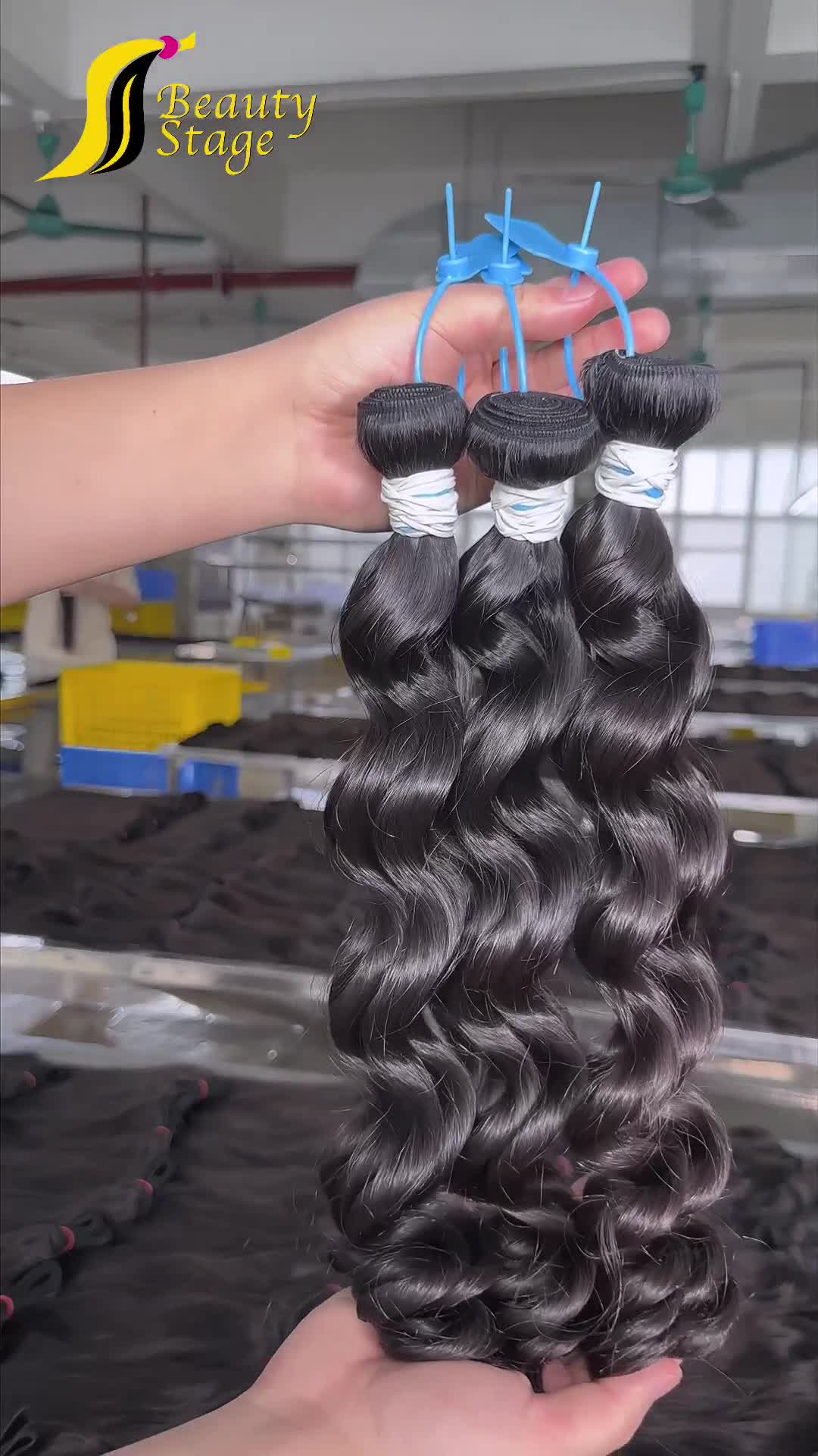 13A Raw Hair Bundle Deals--Loose Wave,White Rubber Band Hair