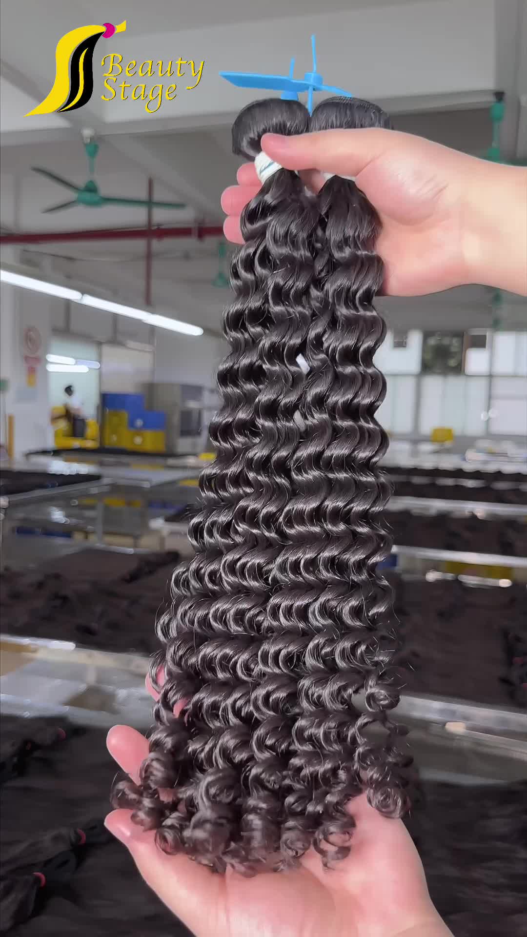 13A Raw Hair Bundle Deals--Curly Wave,White Rubber Band Hair