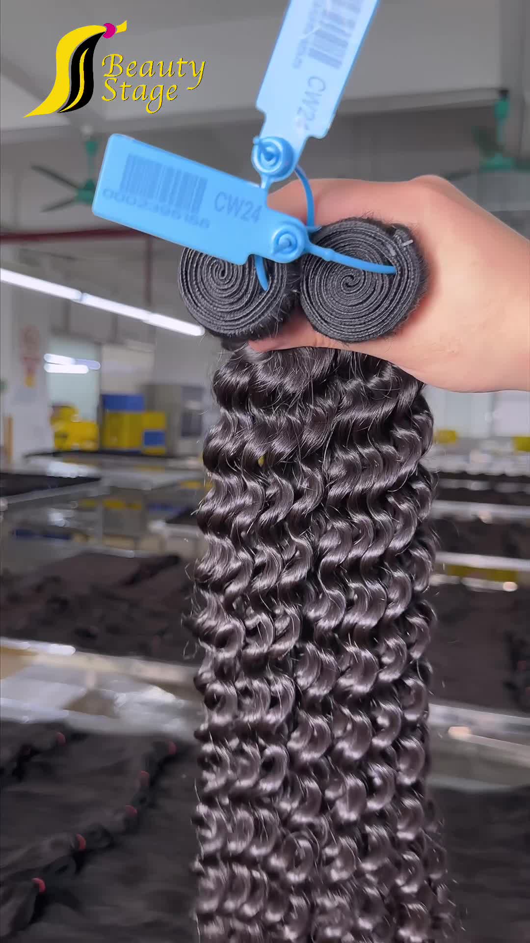 13A Raw Hair Bundle Deals--Curly Wave,White Rubber Band Hair