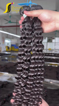 13A Raw Hair Bundle Deals--Curly Wave,White Rubber Band Hair