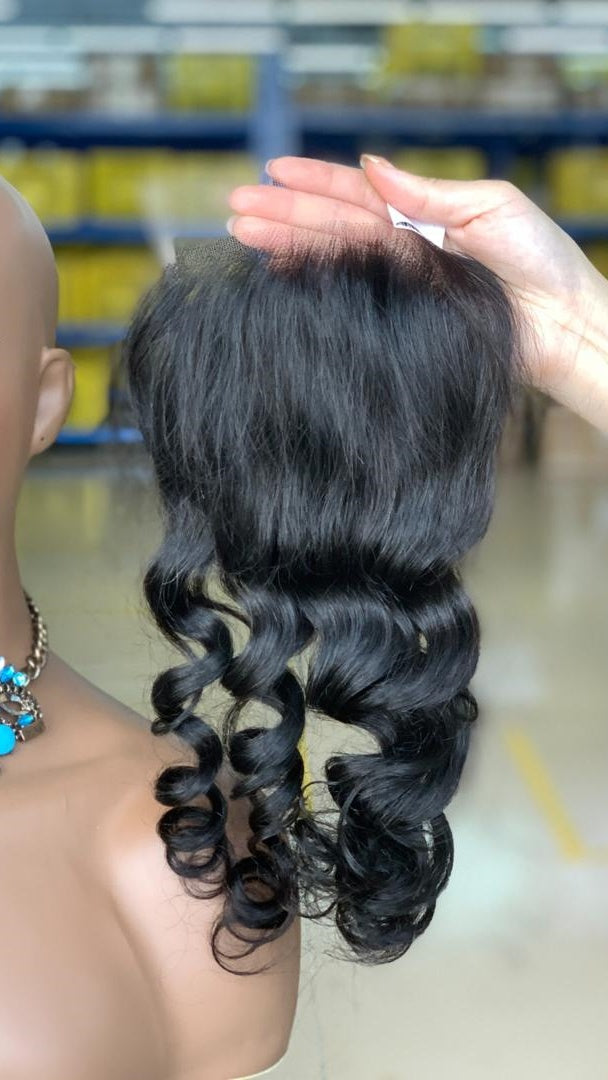 12A grade  5*5 HD Lace Closure Loose Wave