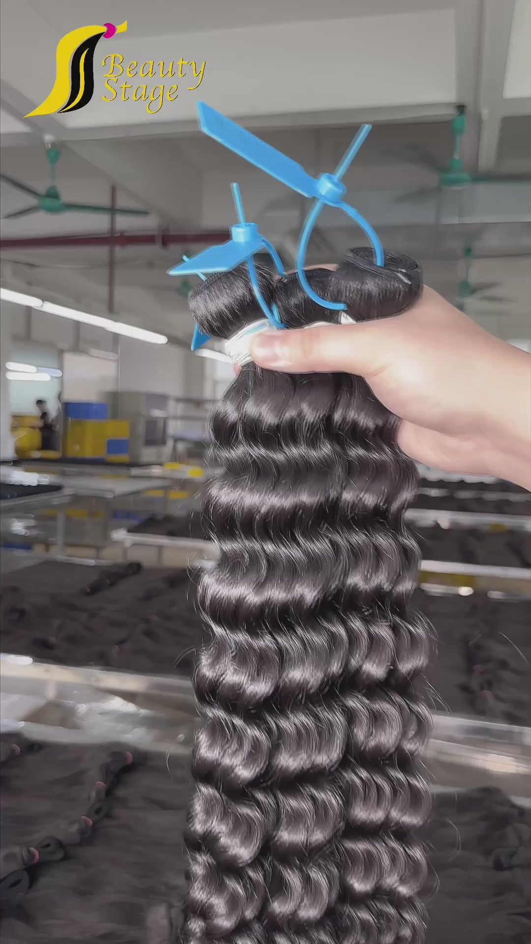 13A Raw Hair Bundle Deals--Deep Wave,White Rubber Band Hair