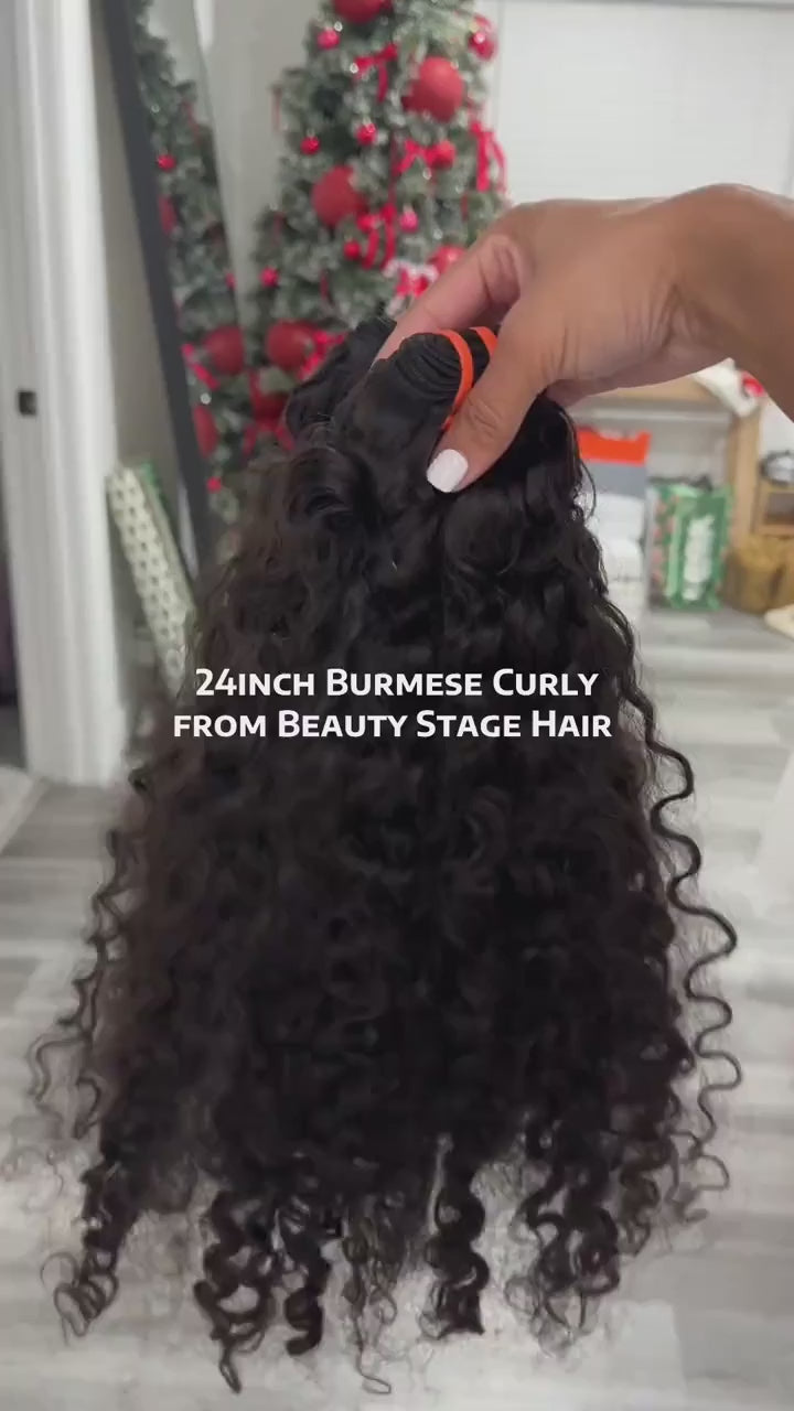 Thai Young Raw Hair Bundle Deals--Burmese Curly,Soft and Full Volume Bundles