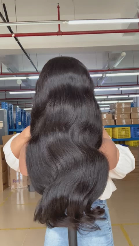 250% density HD 13*6 Top white rubber band Raw Hair Wig,Customzied wig Body Wave 22”