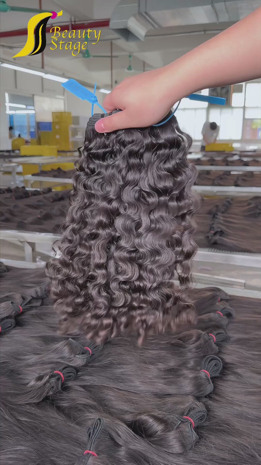 13A Raw Hair Bundle Deals--Burmese Curly,White Rubber Band Hair