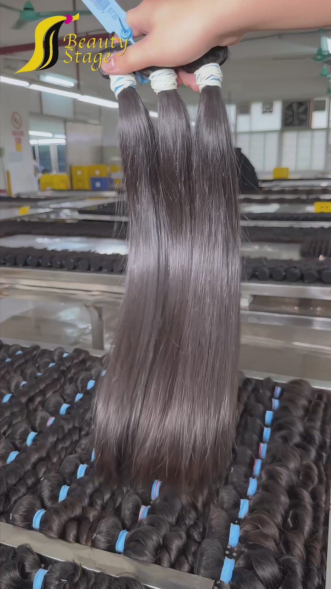 13A Raw Hair Bundle Deals--Straight,White Rubber Band Hair