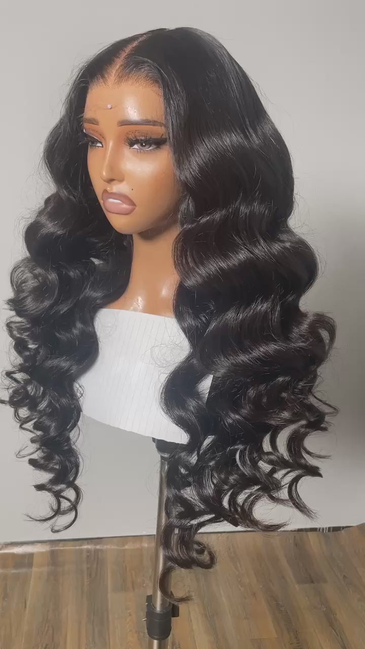 5*5 HD Lace Closure Raw Hair Wig Customzied wig Loose Wave 26"